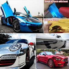 Air Free Car Flat Glossy Strips Mirror Chrome Vinyl Wrap Film Decal Sticker US picture