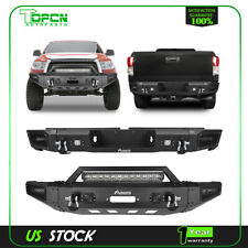 Front Rear Bumper For 2007-2013 Toyota Tundra w/ Winch Plate LED light D-rings picture