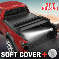 5FT Truck Bed Tri-Fold Tonneau Cover For 2004-2012 Chevy Colorado GMC Canyon picture