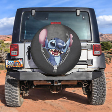 Cute Stitch Ziper Style Printed Leather Spare Tire Cover picture
