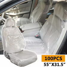 100pcs Disposable Plastic Car Seat Cover Universal Fit Protector Clear Wholesale picture