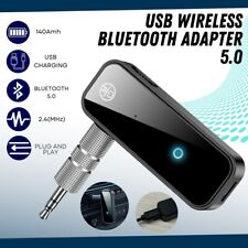 Bluetooth 5.0 USB Wireless Transmitter Receiver 2in1 Audio Adapter 3.5mm Aux Car picture