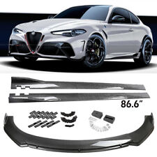 For Alfa Romeo Giulia Car Front Bumper Lip Spoiler Splitters Carbon Fiber Style picture