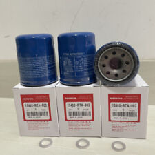 3 Genuine Oil Filters WITH Drain Plug Washer 15400-RTA-003 picture