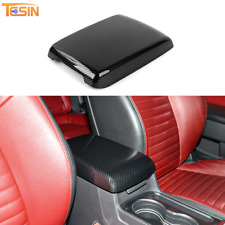 Carbon Fiber Central Armrest Box ABS Panel Cover Trim For Dodge Challenger 09-14 picture