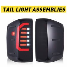 2PCS Set Black LED Tail Lights For 2014-2019 Chevy Silverado 1500 2500 3500 EOA picture
