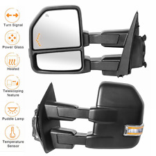 2 Power Heated Tow Mirrors w/ Temp Sensor For 15-19 Ford F-150 Truck LH+RH 8 Pin picture