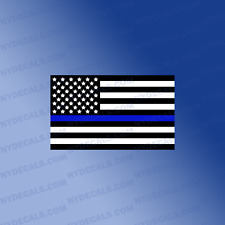 Thin Blue Line Decal, Thin Blue Line Flag Sticker, Back the Blue, American Flag picture