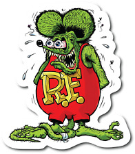 2-PACK RAT FINK GLOSSY STICKER DECAL HOT ROD CHEVY MODEL A ROADSTER HIGH GLOSS picture