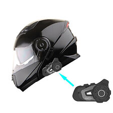 1Storm Motorcycle Modular Full Face Helmet with LED Tail Light+Bluetooth Headset picture