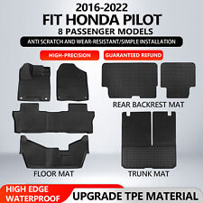 For 2016-2022 Honda Pilot Cargo Liners Backrest Mats Floor Mats Trunk Liners TPE picture