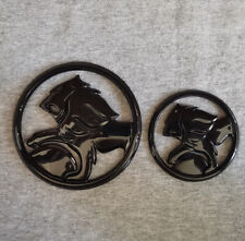 Gloss Black Lion Badge Combo Set 95mm + 69mm Holden SS SV6 VF Commodore Emblem picture