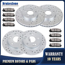 ​282mm Front and 260mm Rear Brake Rotors Pads fit for Honda Accord 03-07 Slotted picture