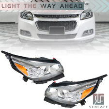 Headlights For 2013-2015 Chevy Malibu Halogen Crystal Projector Left+Right Side picture