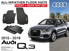 Genuine Audi Q3 All Weather Front + Rear Floor Mat Set Rubber Black OEM picture