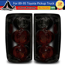 Black/Smoke Tail Lights For 1989-1995 Toyota Pickup Truck Replace Factory Lamps picture