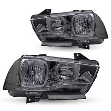 For 2011-2014 Dodge Charger Headlights R/T SE SRT8 Smoke Halogen Headlamps picture