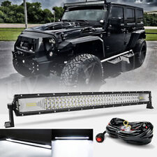 32 Inch LED LIGHT BAR Tri Row Spot Flood Combo Truck Offroad 4WD ATV SUV Light picture