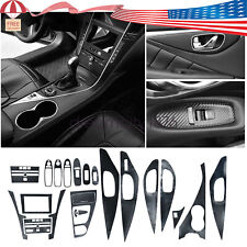 Car Interior Decal Trim Carbon Fiber Trim Vinyl Sticker For Infiniti Q50 2014-19 picture