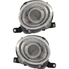 Headlight Set For 2012-2019 Fiat 500 Left and Right With Bulb 2Pc picture