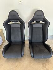 Sparco SPX Seats Black Gloss Carbon Fiber Back Rest Left & Right Side picture