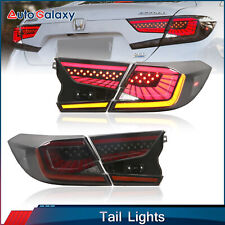 Pair Smoked LED Tail Lights Rear Lamps For 2018 2019 2020 Honda Accord New Style picture