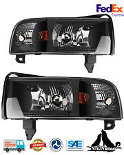 for 1994-2001 Dodge Ram 1500 2500 3500 Pickup Black Headlights Front Headlamps picture