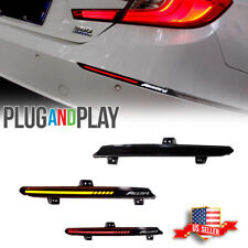 Smoked LED Reflector Tail Brake Lights for Honda Accord 18-22 Rear Bumper Lamps picture