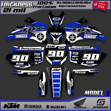 Graphics Kit for Yamaha YZ250F YZ450F (2006-2009) YZ 250F YZ 450F Blue-Blue-Yell picture