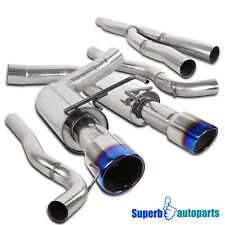 Fit 2015-2021 Mustang EcoBoost 2.3L Catback Exhaust System SS Titanium Burnt Tip picture