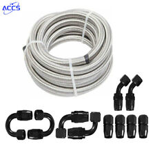 AN10 20 FT Stainless Steel Braided 10AN CPE Fuel/Oil Hose Line w/ Fittings Kits picture