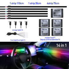 14 In 1 Full Color Streamer RGB Car Ambient Atmosphere Light LED Interior Strips picture