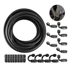 33FT AN8 Stainless Braided CPE Fuel/Oil Hose Line With 20pcs Fittings End Kits picture