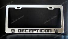 DECEPTICON TRANSFORMERS License Plate Frame, Custom Made of Chrome Metal picture