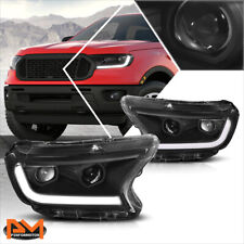 For 19-22 Ford Ranger Switchback LED DRL Dual Projector Headlights/Lamps Black picture