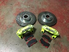 Subaru WRX Oem 4 Pot Front Calipers With Concept R1  Rotors  Red EBC Pads picture