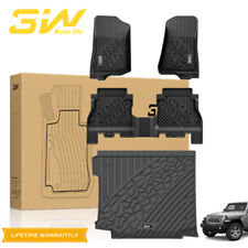 3W Floor Mats & Cargo liner for Jeep Wrangler JL 2018-24 Jeep Wrangler With Sub picture