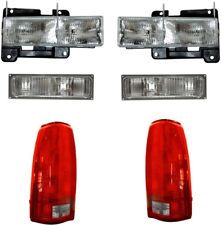 Headlights For Chevy GMC Suburban Yukon 1992 1993 With Tail Lights Turn Signals picture