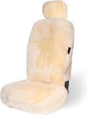 Ivory Genuine Sheepskin Seat Cover Universal Fit Car Full Seat Furry Cover picture