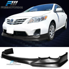 Fits 11-13 Toyota Corolla TR-D Style Front Bumper Lip Unpainted Black - PU picture