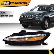 Fit For 14-18 Jeep Cherokee White Led Drl Parking Light Turn Signal Driver Side picture