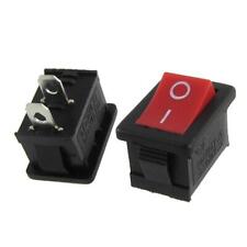 2x SPST Square Red Rocker Switch 12V DC 2-Pin On/Off Car/Boat/Truck/Motorcycle picture