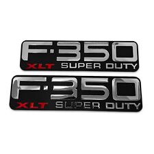 NEW 99-04 Ford F350 XLT Super Duty Fender Emblem F81Z-16720-SA 2 Piece picture