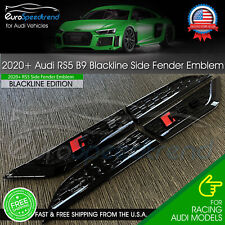 Audi RS5 Blackline Side Fender Emblem 3D Badge RS5 S5 B9 Facelifted OE 4PC Black picture
