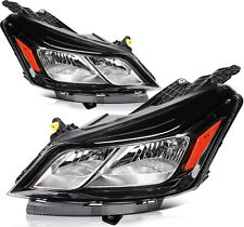 For Chevy Traverse 2013-2017 Front Headlights Assembly Set Black Housing Pair picture