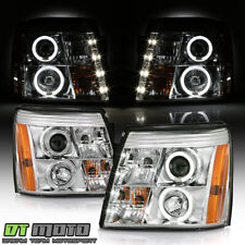 2003-2006 Cadillac Escalade [HID Type] LED Halo Projector Headlights Headlamps picture