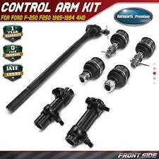 7x Left Inner Tie Rod Ends & Front Ball Joints for Ford F-250 F250 1985-1994 4WD picture