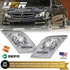 DEPO Clear Bumper Side Marker Lights For 2008-2014 Mercedes Benz W204 AMG C63 picture