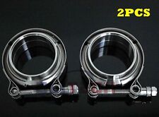 2PCS 2inch V-band clamp & 2” Stainless Male/Female Flange Kit exhaust downpipes picture