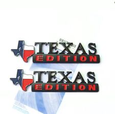 2x OEM F-150 TEXAS Edition Emblem For Chevrolet Silverado SIERRA fits GM Black 2 picture
